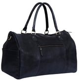 Γνήσια Δερμάτινη Vintage Τσάντα Ταξιδιού - Μαύρη