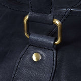 Γνήσια Δερμάτινη Vintage Τσάντα Ταξιδιού - Μαύρη