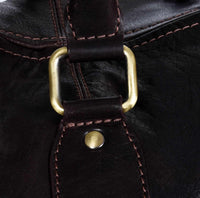 Γνήσια Δερμάτινη Vintage Τσάντα Ταξιδιού - Καφέ