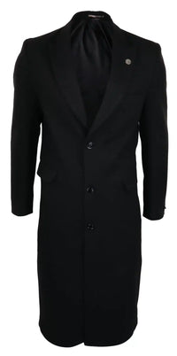 Σύγκριση Χρωμάτων Ανδρικό Μπουφάν Mac Full Lenth Wool Feel Black Δεκαετία του 1920 Blinders