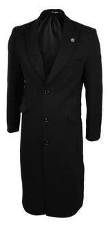 Σύγκριση Χρωμάτων Ανδρικό Μπουφάν Mac Full Lenth Wool Feel Black Δεκαετία του 1920 Blinders