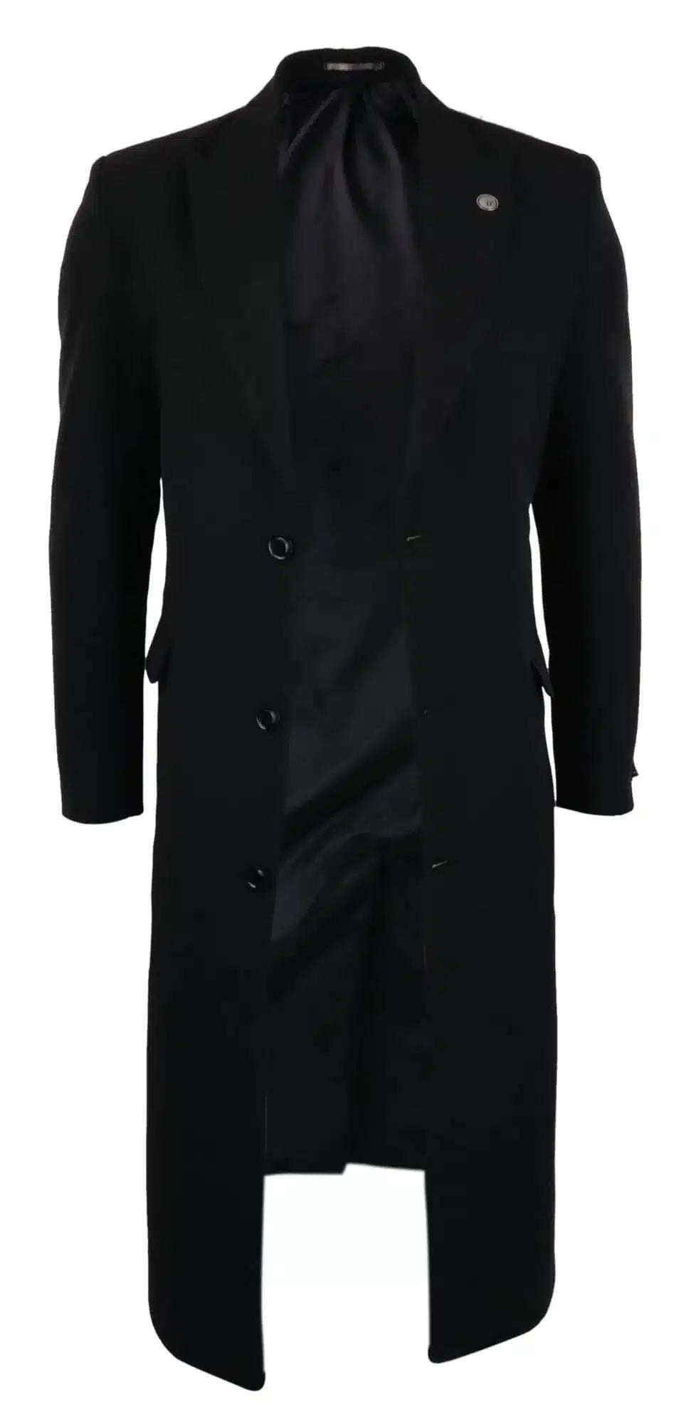 Σύγκριση Χρωμάτων Ανδρικό Μπουφάν Mac Full Lenth Wool Feel Black Δεκαετία του 1920 Blinders