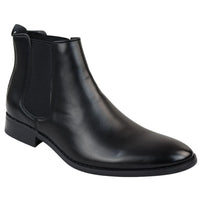 Ανδρικά μποτάκια Chelsea Slip-On σε μαύρο χρώμα