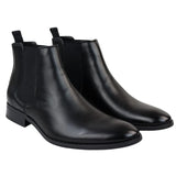 Ανδρικά μποτάκια Chelsea Slip-On σε μαύρο χρώμα