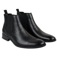 Ανδρικά μποτάκια Chelsea Slip-On σε μαύρο χρώμα