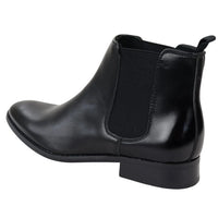 Ανδρικά μποτάκια Chelsea Slip-On σε μαύρο χρώμα