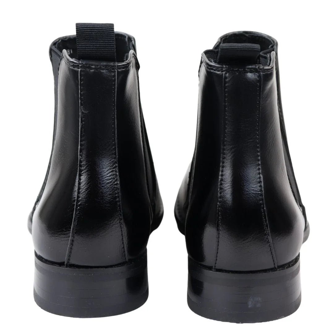 Ανδρικά μποτάκια Chelsea Slip-On σε μαύρο χρώμα