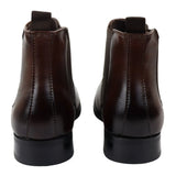 Ανδρικά καφέ μποτάκια Chelsea Slip-On μέχρι τον αστράγαλο