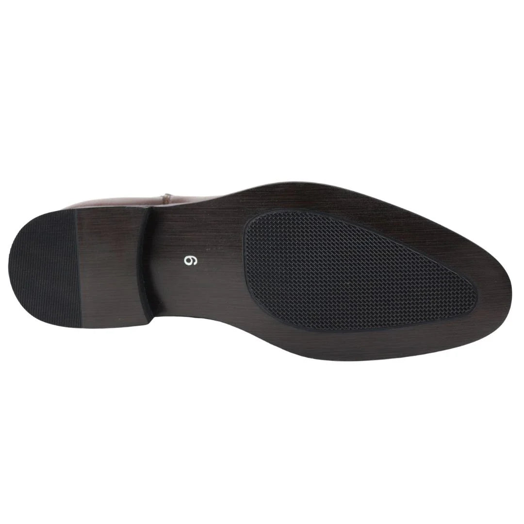 Ανδρικά καφέ μποτάκια Chelsea Slip-On μέχρι τον αστράγαλο