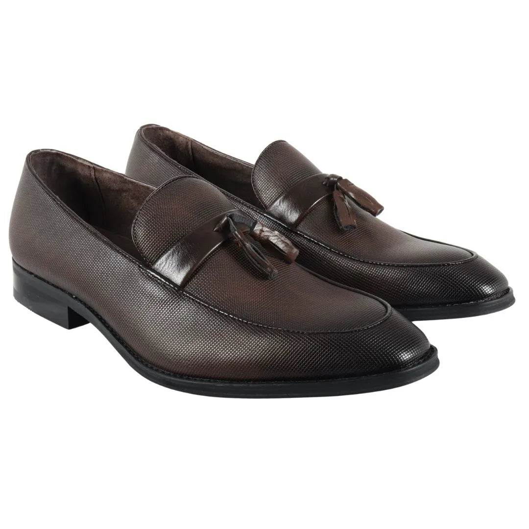 Ανδρικά Loafers με slip-on και φούντες, επίσημα παπούτσια