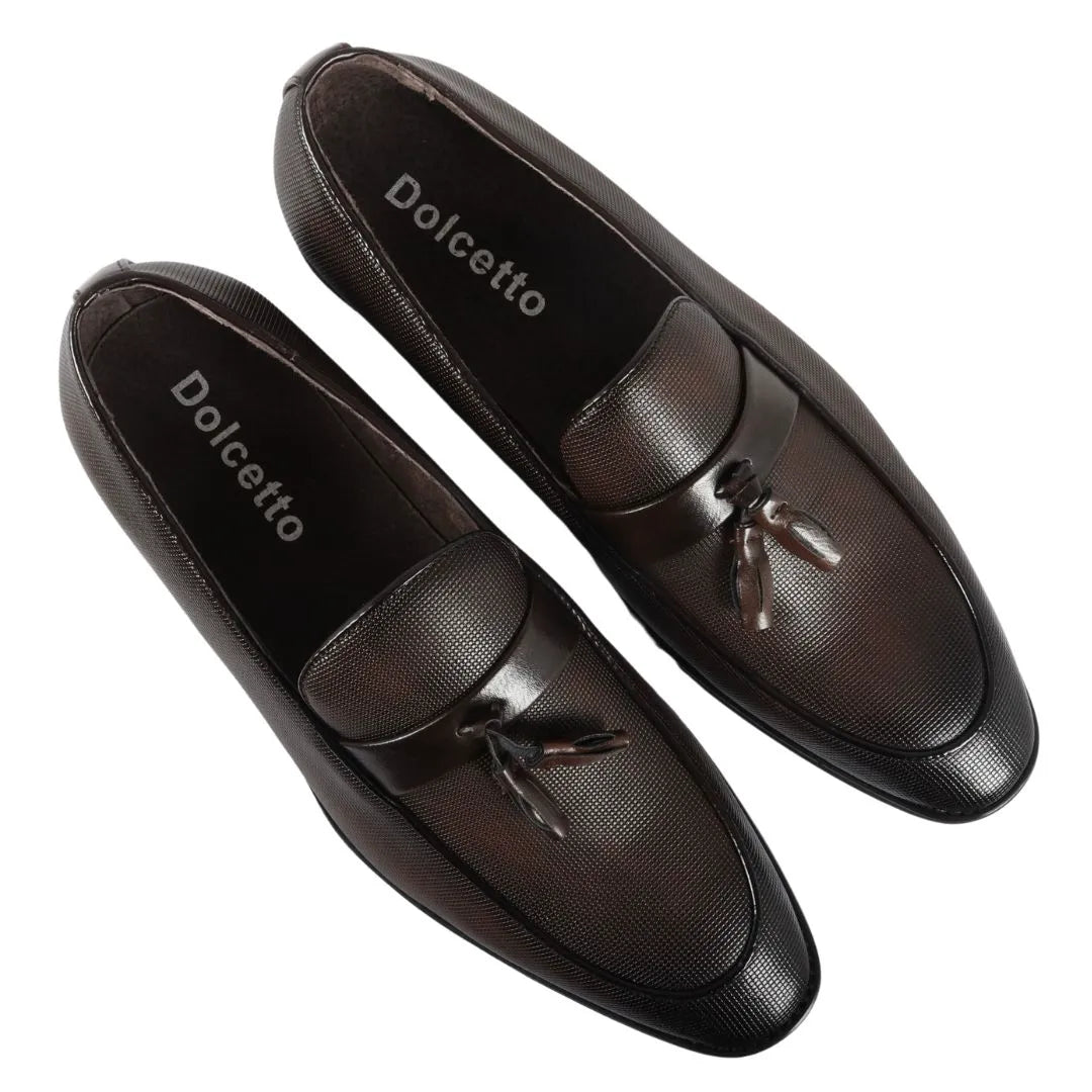 Ανδρικά Loafers με slip-on και φούντες, επίσημα παπούτσια