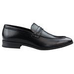Ανδρικά Μοκασίνια Μαύρα Loafers με Δερμάτινη Επένδυση Slip On, Κομψά Επίσημα Παπούτσια
