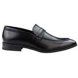 Ανδρικά Μοκασίνια Μαύρα Loafers με Δερμάτινη Επένδυση Slip On, Κομψά Επίσημα Παπούτσια