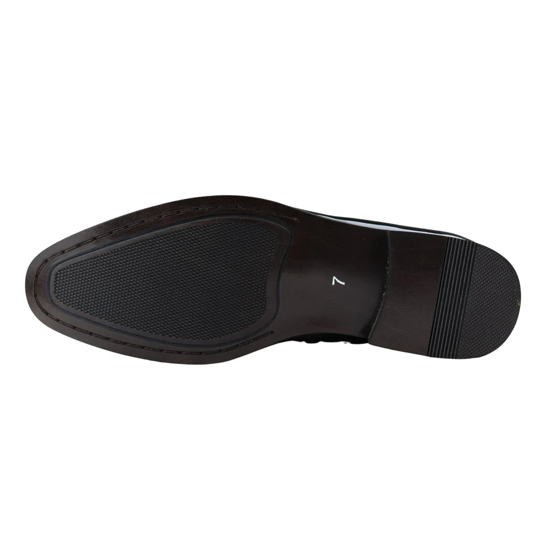 Ανδρικά Μοκασίνια Loafers από Δέρμα, Μαύρη Επένδυση, Slip On, Βελούδινα, Έξυπνα Επίσημα Παπούτσια