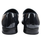 Ανδρικά Loafers με slip-on βελούδινη φούντα και λεπτομέρειες από λουστρίνι σε μπλε χρώμα