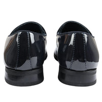 Ανδρικά Loafers με slip-on βελούδινη φούντα και λεπτομέρειες από λουστρίνι σε μπλε χρώμα