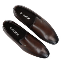 Ανδρικά καφέ παπούτσια Loafer με slip-on