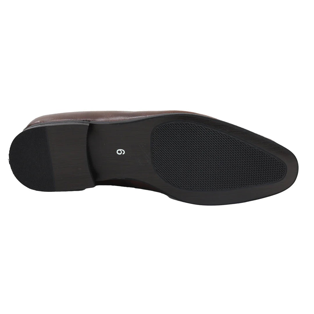 Ανδρικά καφέ παπούτσια Loafer με slip-on