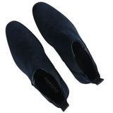 Ανδρικές μπότες Chelsea Slip On σε μπλε χρώμα από σουέτ με επένδυση από δέρμα