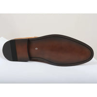 Ανδρικές μπότες Chelsea Slip On σε καφέ, καφέ, σουέτ και δερμάτινη επένδυση