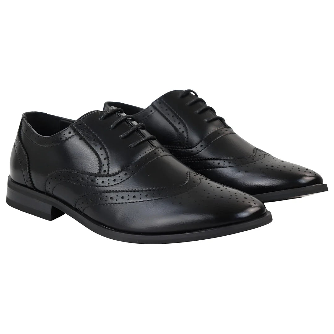 Ανδρικά μαύρα παπούτσια Brogues