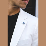 Mario - Ανδρικό Καλοκαιρινό Κοστούμι 2 Τεμαχίων Κρεμ Γραφείο Γάμος Κλασικό Ιταλικό