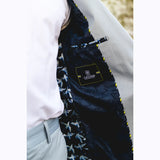 Mario - Ανδρικό Καλοκαιρινό Κοστούμι 2 Τεμαχίων Ανοιχτό Μπλε Γραφείο Γάμος Κλασικό Ιταλικό