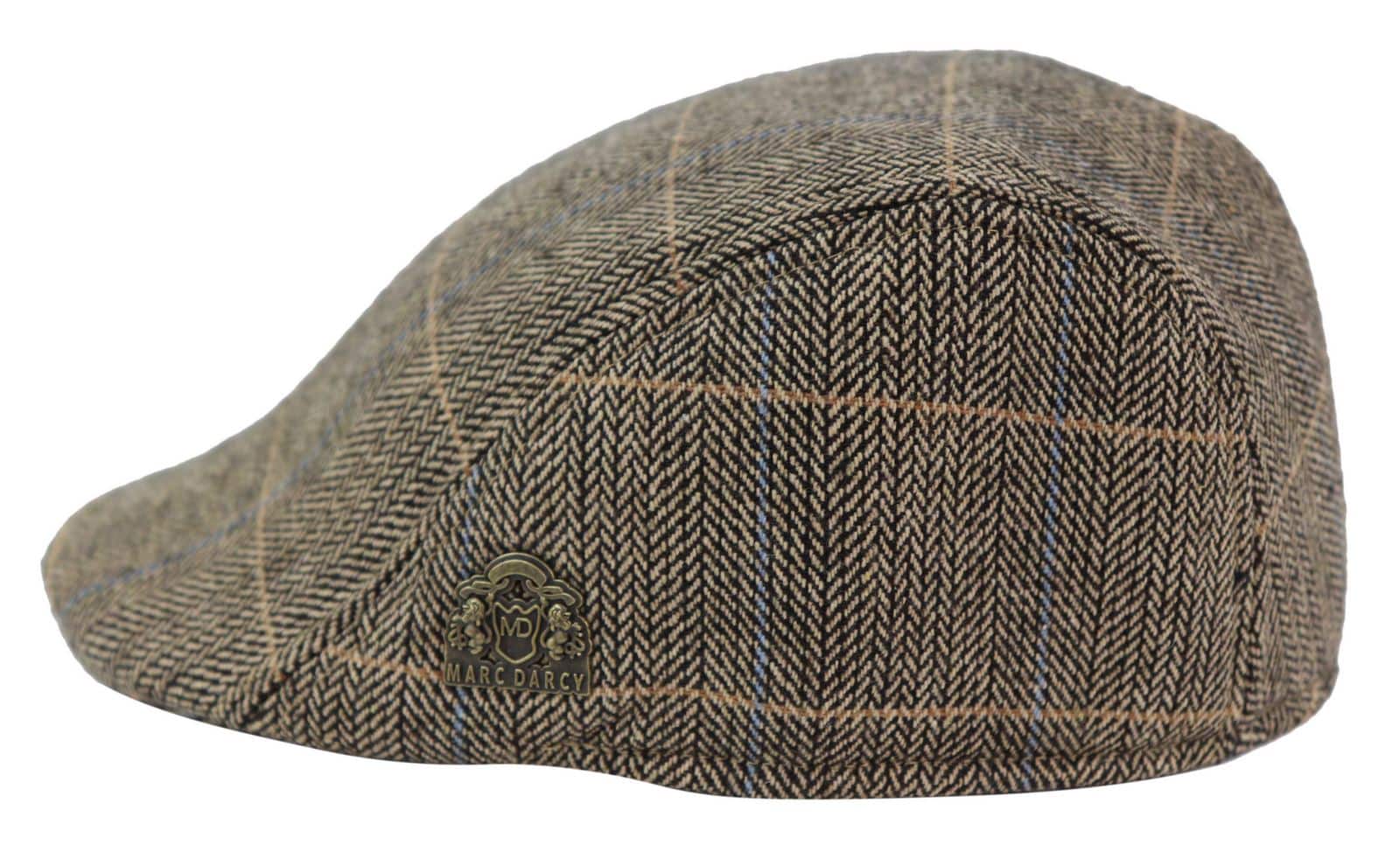 Marc Darcy DX7 Ανδρικά Tweed Vintage Retro Παππούδες Καπέλα Peaky Blinders Καρό Κλασικά