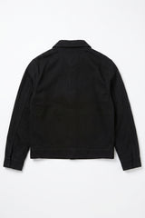 Ανδρικό μαύρο βαμβακερό μπουφάν Twill - Trucker Overshirt
