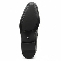 Ανδρικά μαύρα slip-on μοκασίνια από λουστρίνι PU