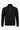 Ανδρικό μαύρο φούτερ με φερμουάρ Quarter Zip και φαρδιά λαιμόκοψη από μείγμα βαμβακιού