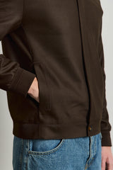 Ανδρικό καφέ μίνιμαλ μπουφάν Smart Bomber