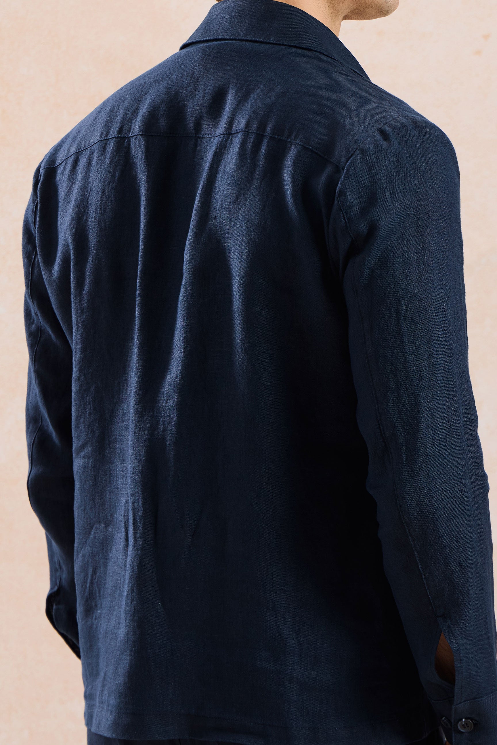 Ανδρικό σετ τζάκετ και παντελόνι με φερμουάρ σε μπλε χρώμα, κομψό, άνετο και καλοκαιρινό