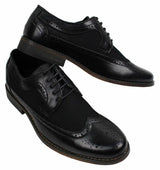 Ανδρικά Δερμάτινα Παπούτσια Brogues Ιταλικού Σχεδιασμού Έξυπνα Καθημερινά Καφέ Μαύρο Ναυτικό Ρετρό