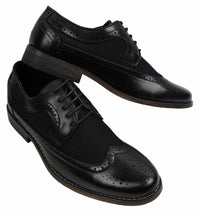 Ανδρικά Δερμάτινα Παπούτσια Brogues Ιταλικού Σχεδιασμού Έξυπνα Καθημερινά Καφέ Μαύρο Ναυτικό Ρετρό