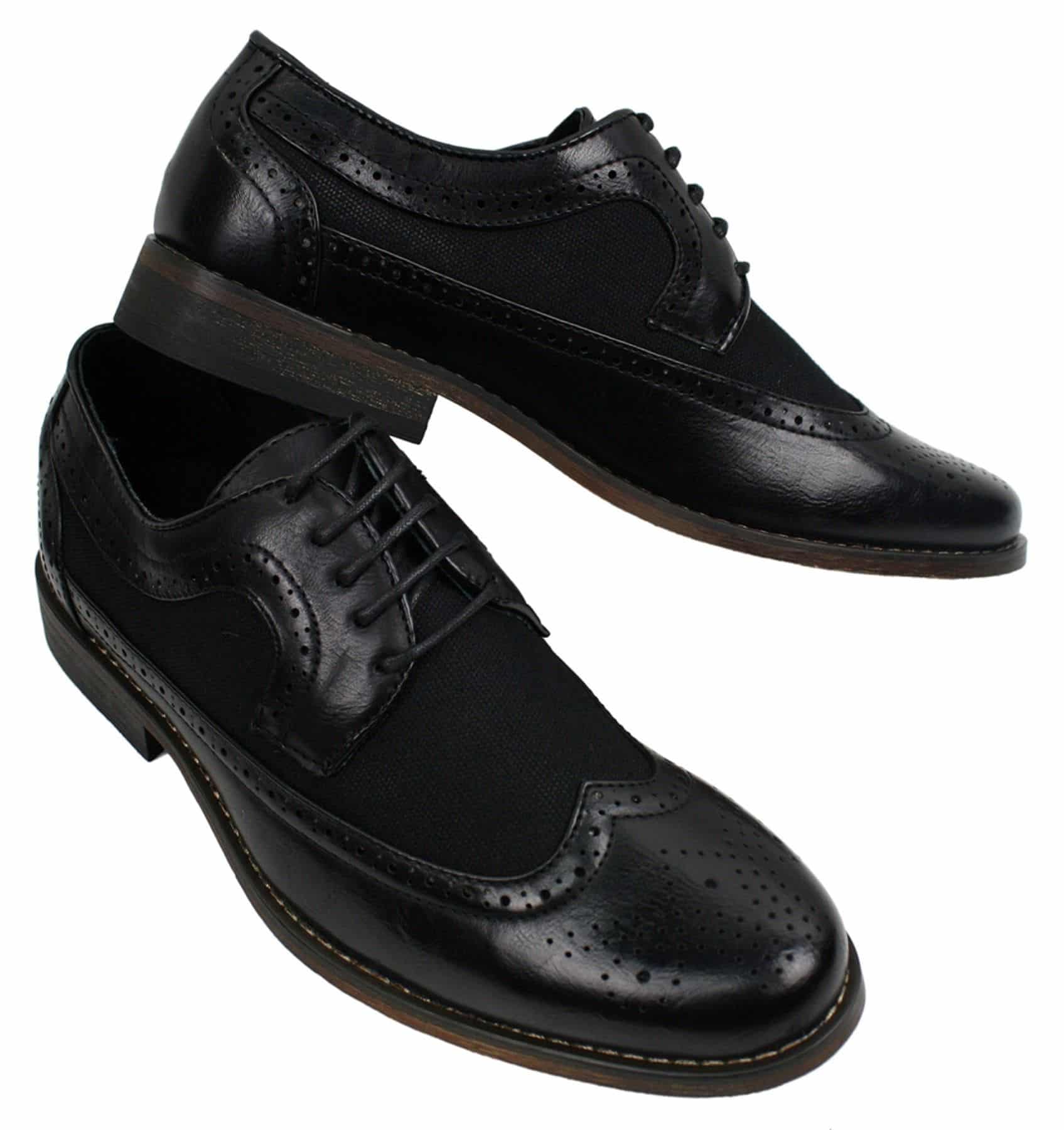 Ανδρικά Δερμάτινα Παπούτσια Brogues Ιταλικού Σχεδιασμού Έξυπνα Καθημερινά Καφέ Μαύρο Ναυτικό Ρετρό