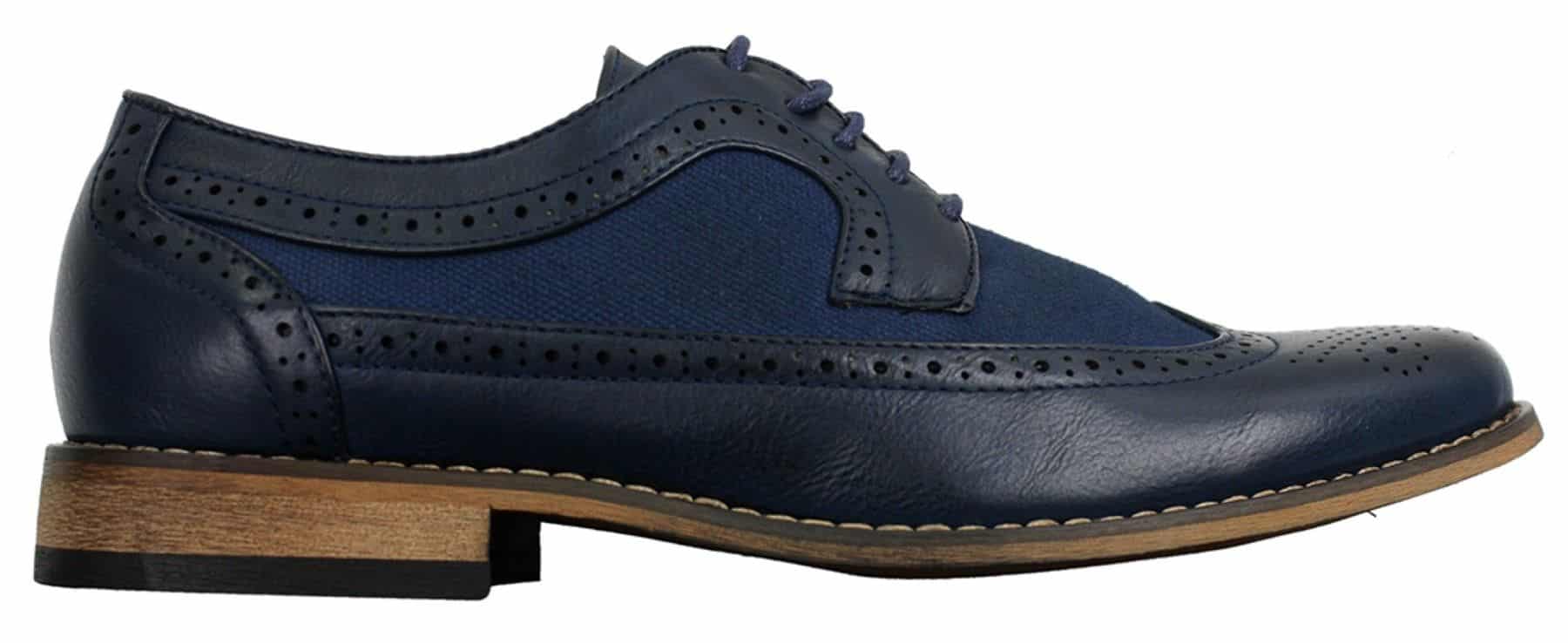 Ανδρικά Δερμάτινα Παπούτσια Brogues Ιταλικού Σχεδιασμού Έξυπνα Καθημερινά Καφέ Μαύρο Ναυτικό Ρετρό