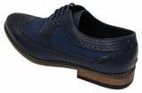 Ανδρικά Δερμάτινα Παπούτσια Brogues Ιταλικού Σχεδιασμού Έξυπνα Καθημερινά Καφέ Μαύρο Ναυτικό Ρετρό