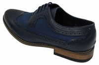 Ανδρικά Δερμάτινα Παπούτσια Brogues Ιταλικού Σχεδιασμού Έξυπνα Καθημερινά Καφέ Μαύρο Ναυτικό Ρετρό