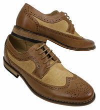 Ανδρικά Δερμάτινα Παπούτσια Brogues Ιταλικού Σχεδιασμού Έξυπνα Καθημερινά Καφέ Μαύρο Ναυτικό Ρετρό
