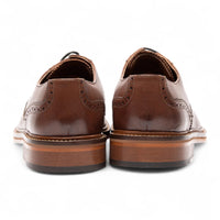Ανδρικά καφέ δερμάτινα παπούτσια Brogue