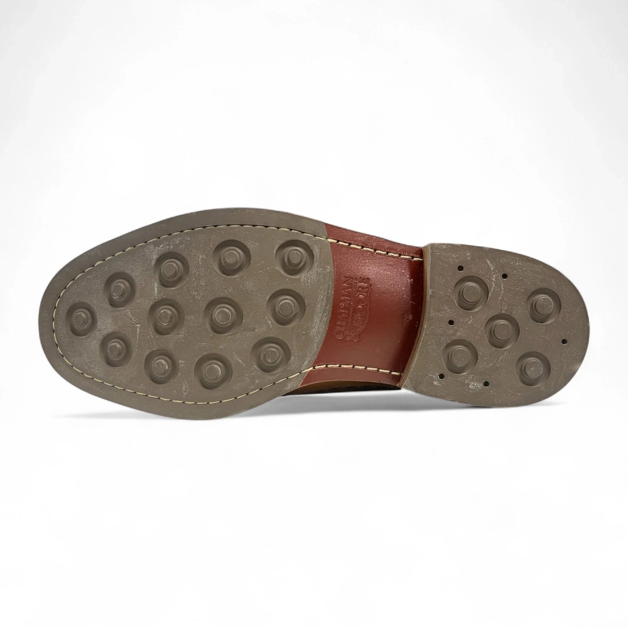 Ανδρικά καφέ δερμάτινα παπούτσια Brogue