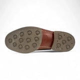 Ανδρικά καφέ σουέτ δερμάτινα παπούτσια brogues