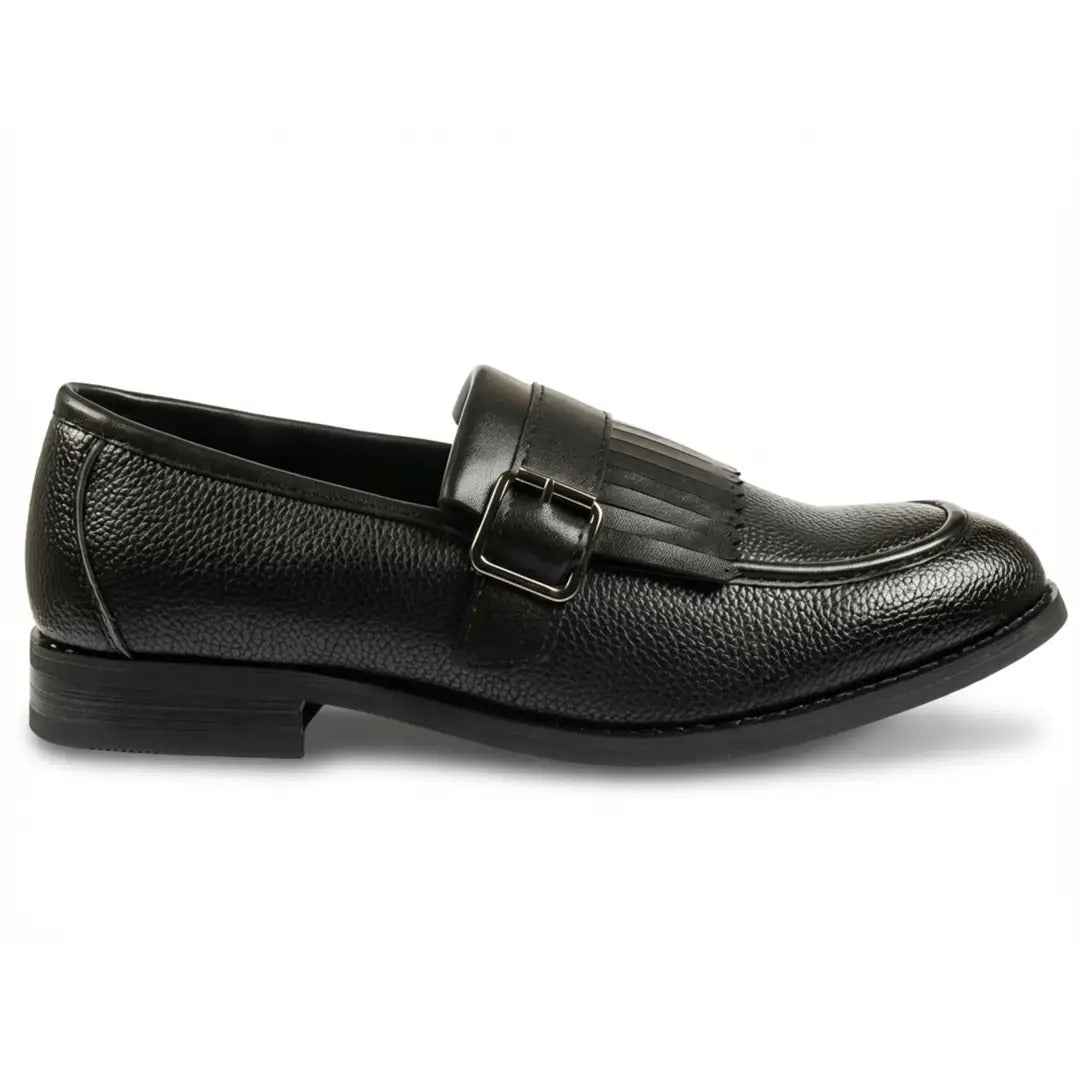 Ανδρικά μοκασίνια με κρόσσια και λουράκι Monk Slip-On