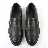 Ανδρικά μοκασίνια με κρόσσια και λουράκι Monk Slip-On