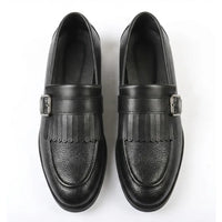 Ανδρικά μοκασίνια με κρόσσια και λουράκι Monk Slip-On