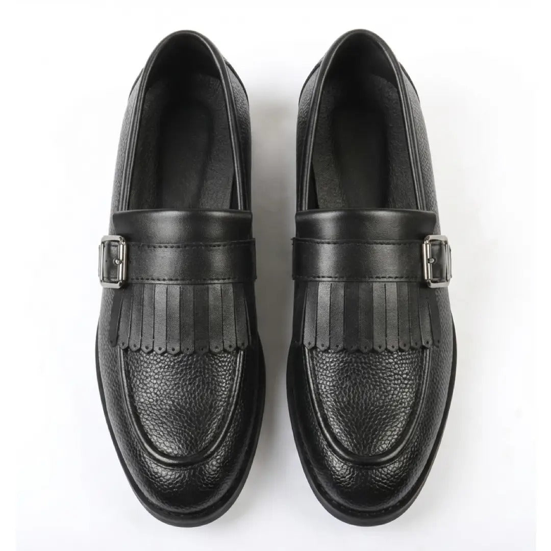 Ανδρικά μοκασίνια με κρόσσια και λουράκι Monk Slip-On