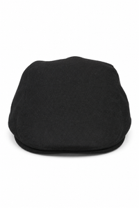 Ανδρικό καπέλο Granddad Baker Flat Black 8 τμημάτων από τουίντ, vintage, κλασικό, κομψό, casual, δεκαετία του 1920