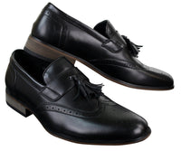 Ανδρικά Δερμάτινα Slip-On Παπούτσια Οδήγησης με Φούντες, Μοκασίνια, Κλασικά, Vintage, Ρετρό