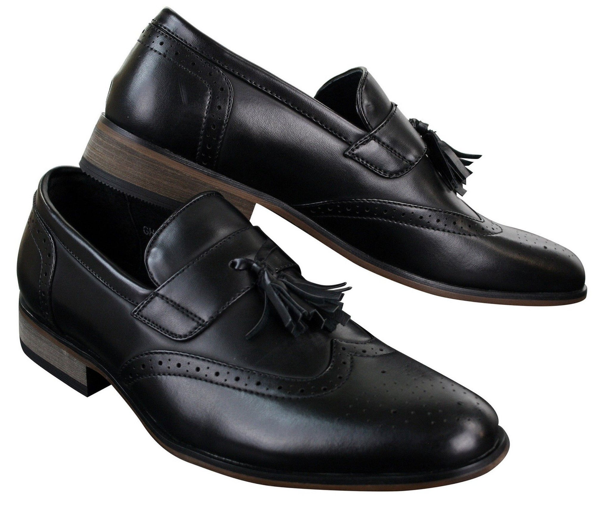 Ανδρικά Δερμάτινα Slip-On Παπούτσια Οδήγησης με Φούντες, Μοκασίνια, Κλασικά, Vintage, Ρετρό